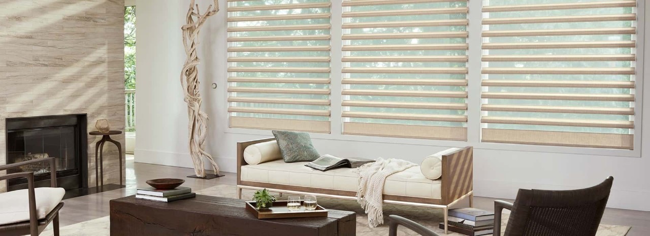 Silhouette® Window Shadings near Fort Mill, South Carolina (CA), with fabric vanes, beautiful colors, and more.